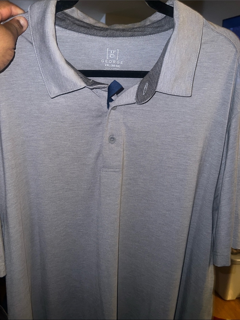 George Men's Light Gray Polo Shirt with Classic Collar